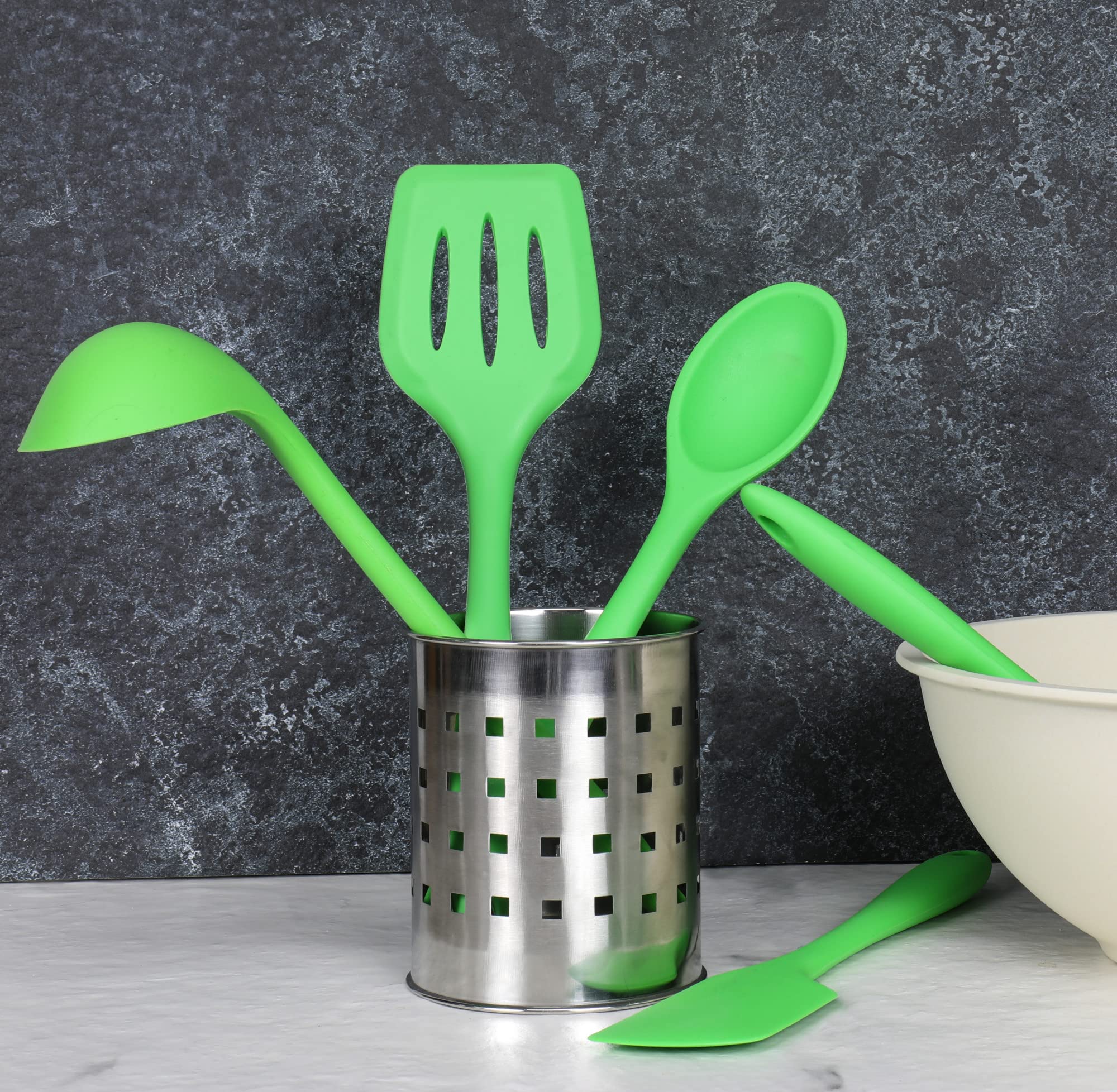 Chef Craft Premium Silicone Angled Spatula, 11 inch, Green