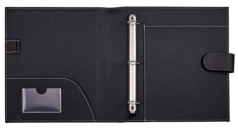 It's Academic Executive Faux Leather Portfolio Folder, Black