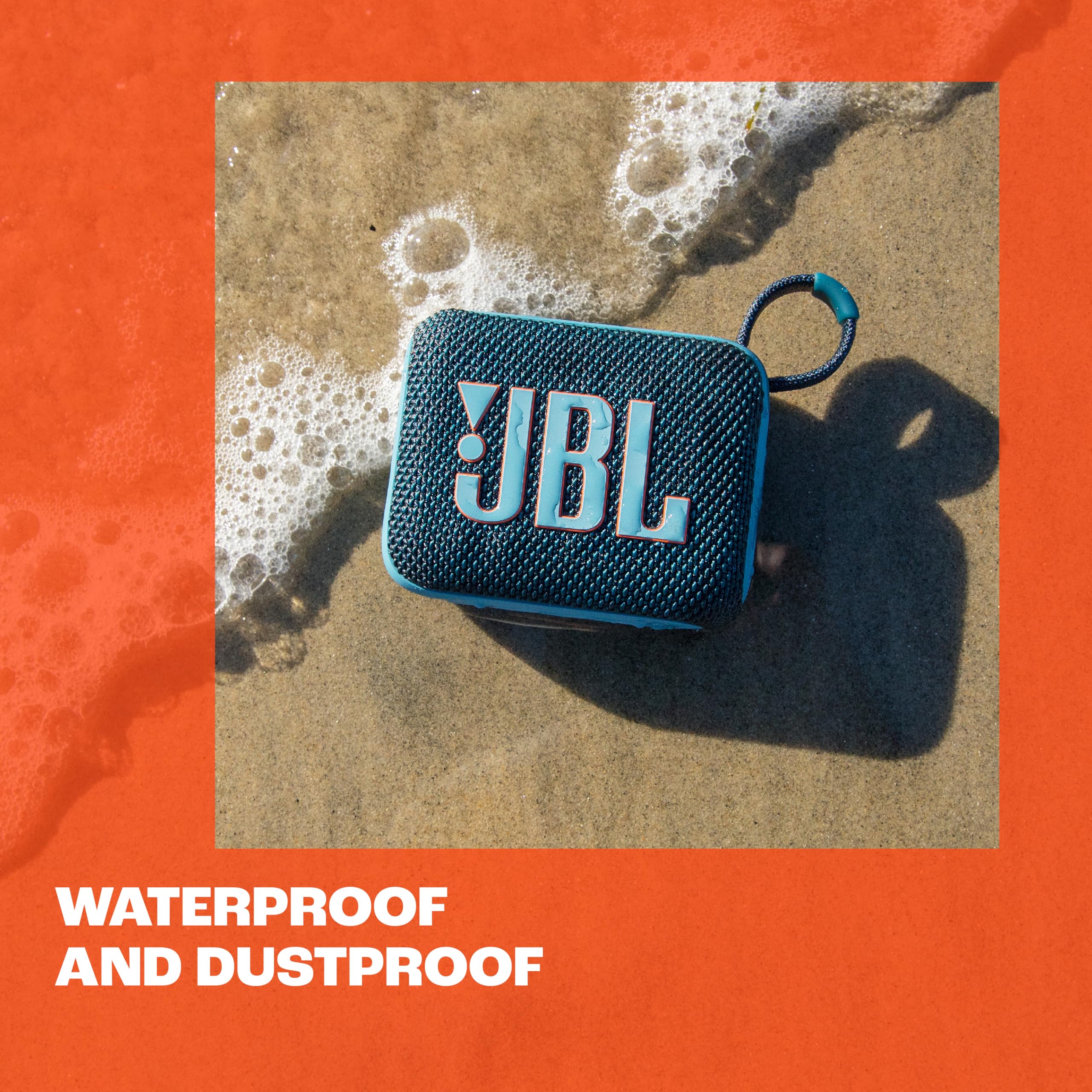 JBL Go 4 - Ultra-Portable, Waterproof and Dustproof Bluetooth Speaker, Big JBL Pro Sound with Punchy bass, 7-Hour Built-in Battery, Made in Part with Recycled Materials (White)