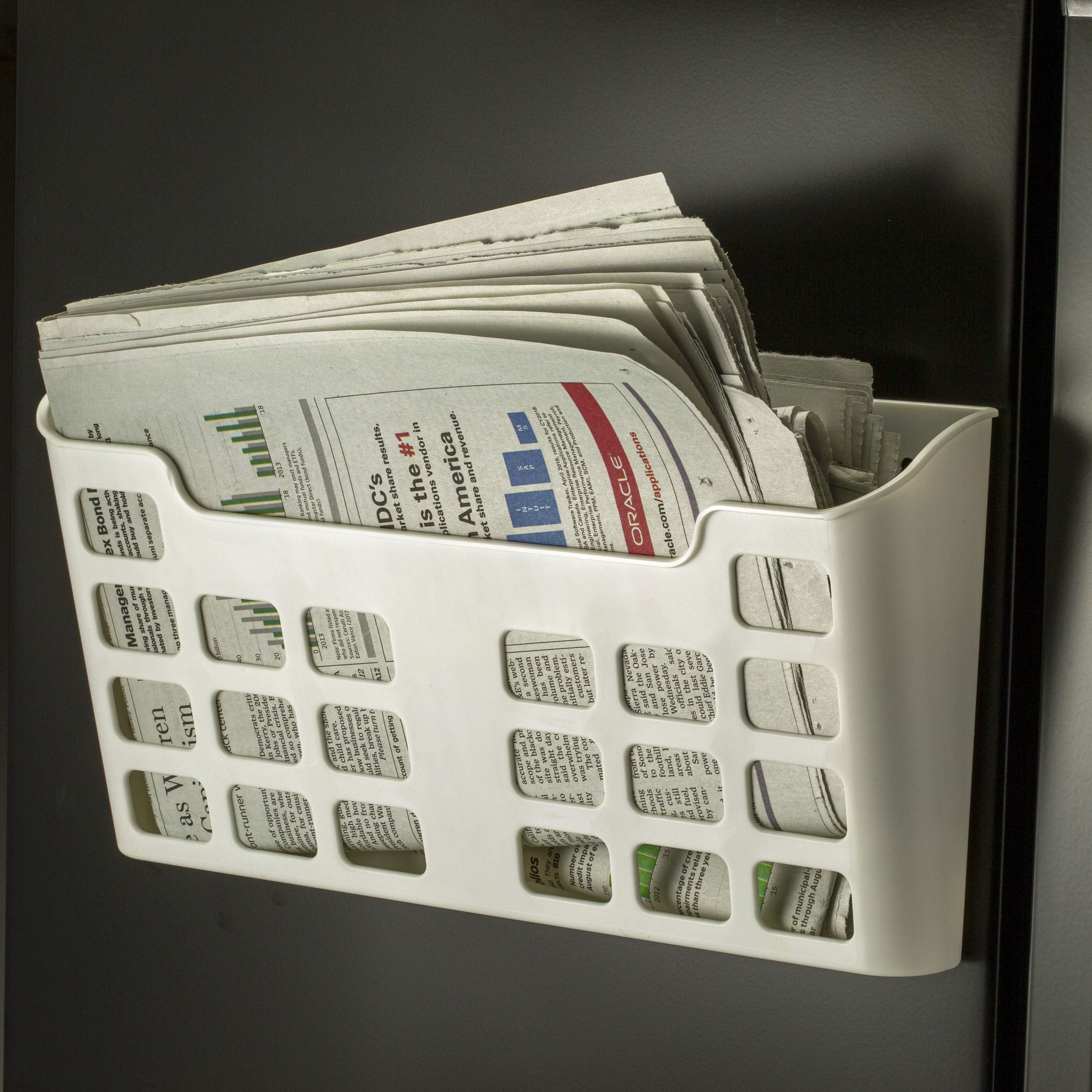 Officemate MagnetPlus Magnetic Letter Size File Pocket, Plastic, White (92543), 2.52 x 13.62 x 6.69 Inches,Offwhite