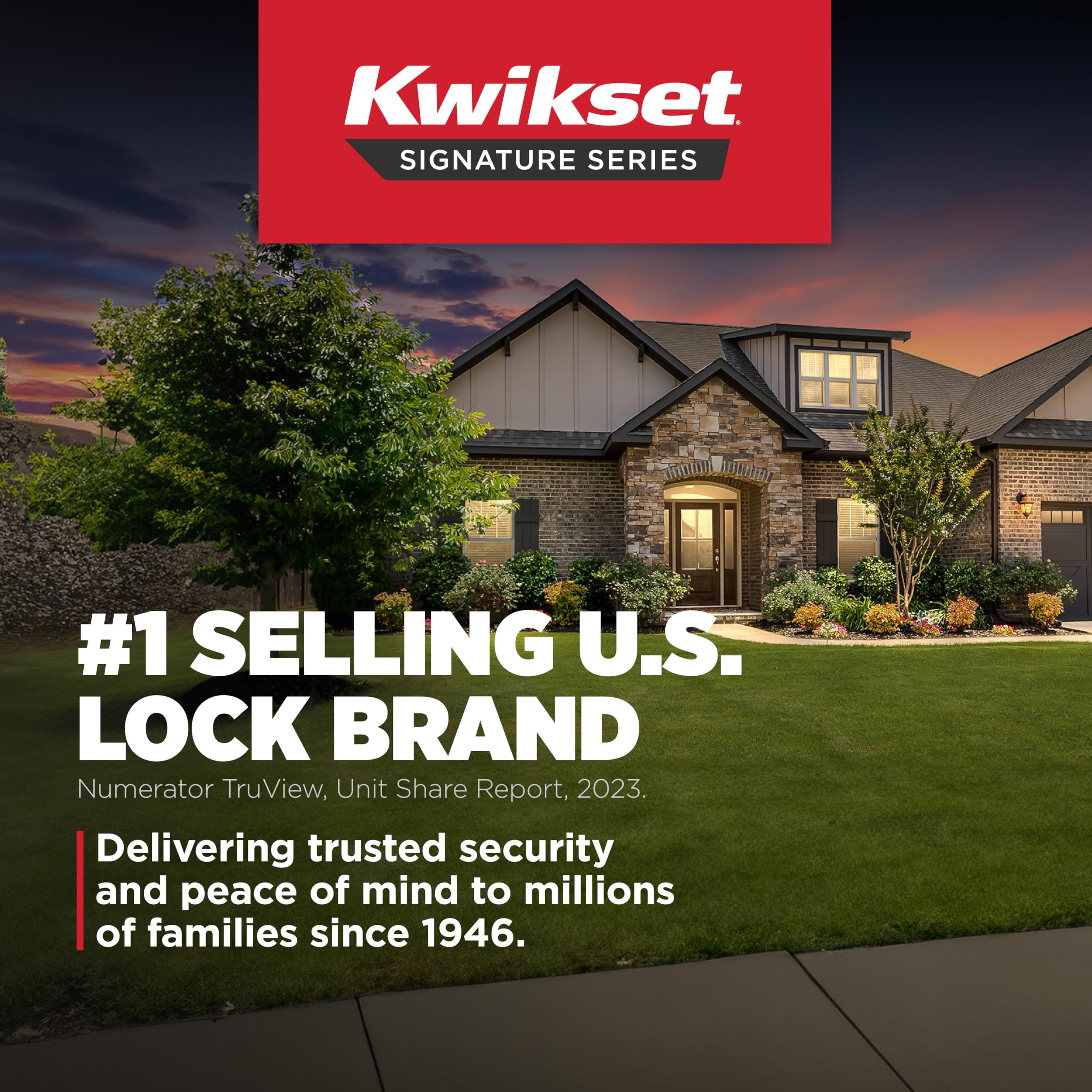 Kwikset San Clemente Front Door Lock Handle and Deadbolt Set, Entry Handleset Exterior with Interior Reversible Lever, Matte Black, Pick Resistant SmartKey Rekey Deadbolt Security