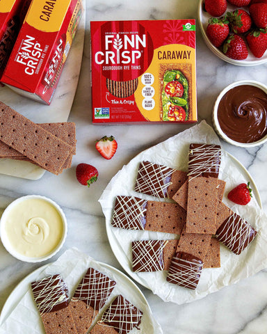 Finn Crisps Rye Crispbread with Caraway 7oz | Thin, Crispy Rye Flatbreads with Caraway | Authentic Finnish Sourdough Crispbread | Caraway Rye Crackers by Finn Crisp [7oz Box]