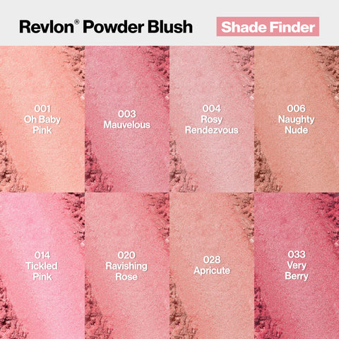 Revlon Powder Blush Face Makeup, High Impact Buildable Color, Lightweight & Smooth Finish, 001 Oh Baby! Pink, 0.17 oz