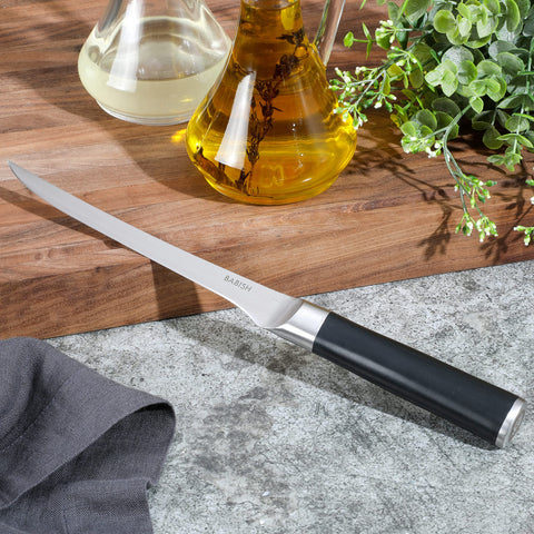 Babish 8-Inch Boning Knife – High-Carbon 1.4116 German Steel Kitchen Knife – Professional Cutlery for Precise Meat and Fish Deboning