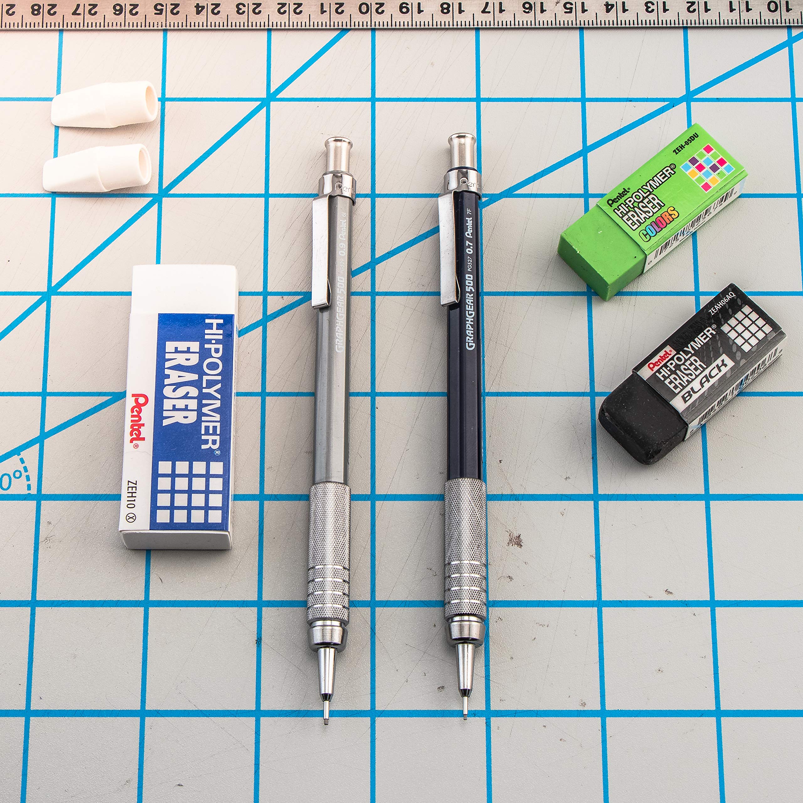Pentel Graph Gear 500 Automatic Drafting Pencil, 0.7mm, Blue Barrel, 1 Pack (PG527BP)