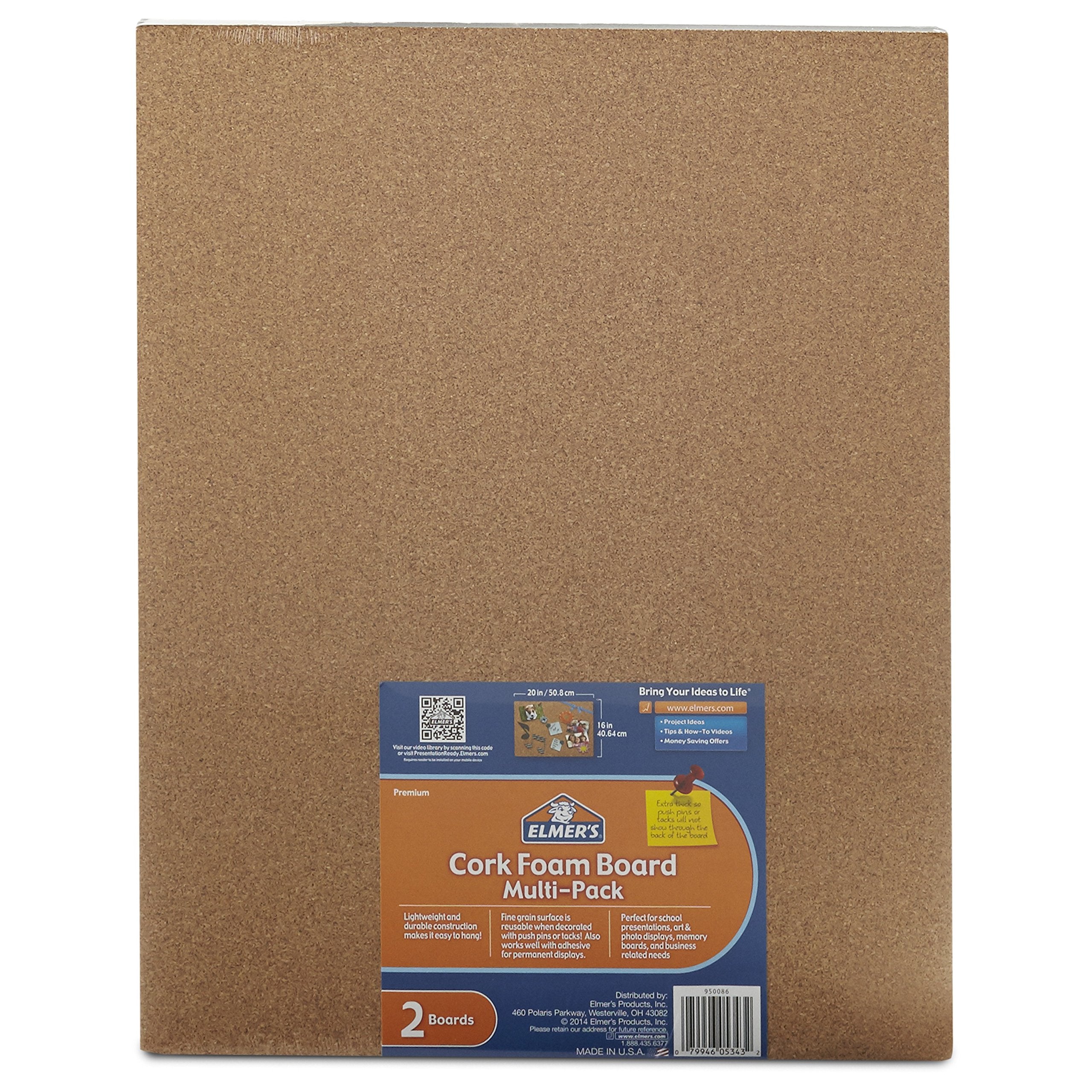 Elmer's Foam Board, Black, 16x20 Inch, Pack of 2