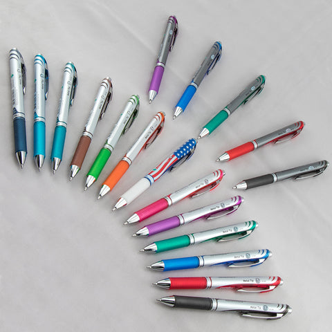 Pentel Energel RTX Retractable Liquid Gel Pen, Bold Line, Metal Tip, Blue Ink Pack of 2 (BL80BP2C)