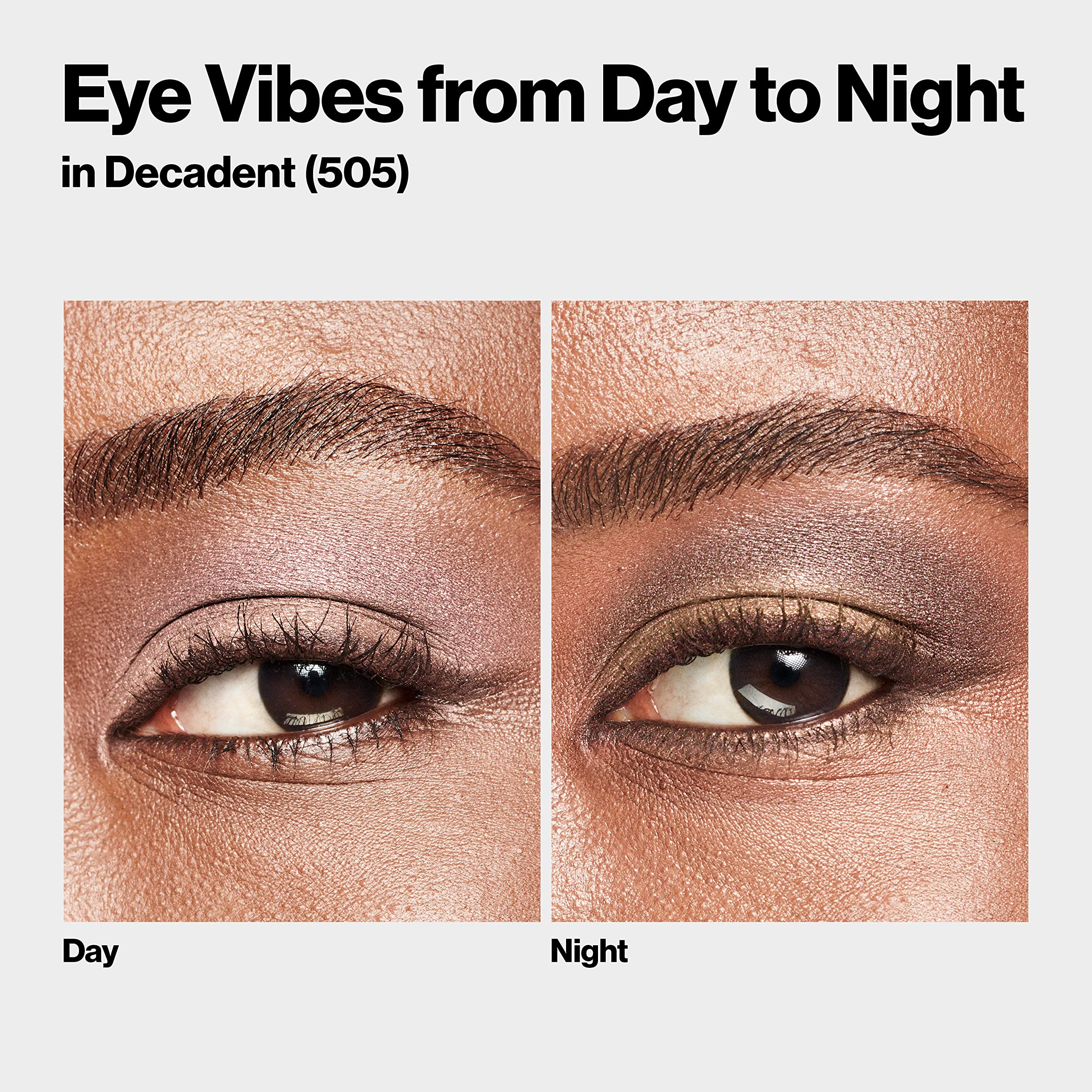 Revlon ColorStay Day to Night Eyeshadow Quad, Longwear Shadow Palette with Transitional Shades and Buttery Soft Feel, Crease & Smudge Proof, 505 Decadent, 0.16 Oz