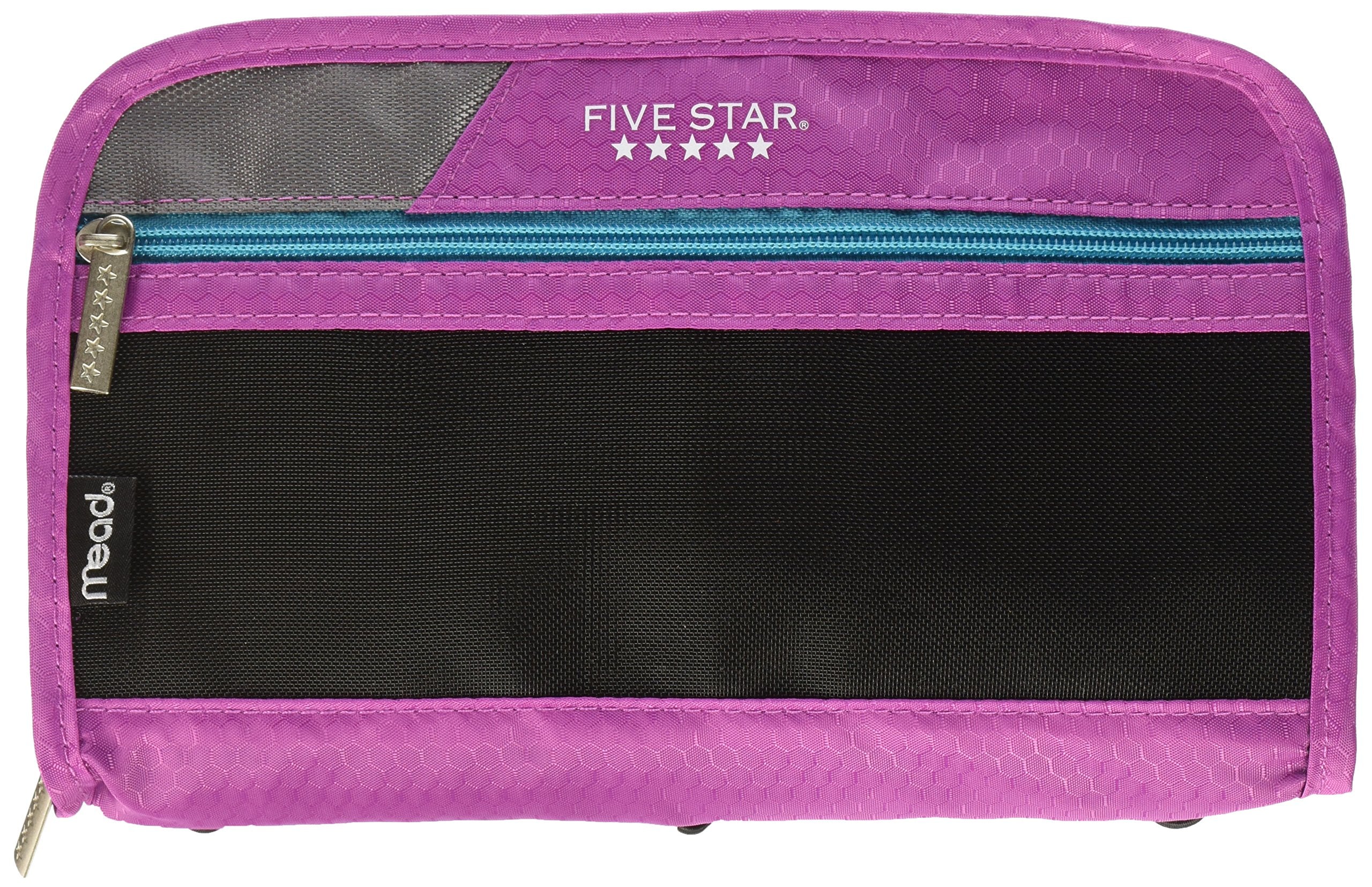 Five Star Xpanz Carrying Case (Pouch) for Pencil, Pen, Supplies - Assorted Colors- Puncture Resistant