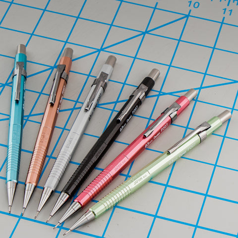 Pentel Sharp Mechanical Pencil (0.7mm) Metallic Barrels, Assorted Barrel Colors, Pack of 2 (P207MBP2M1)