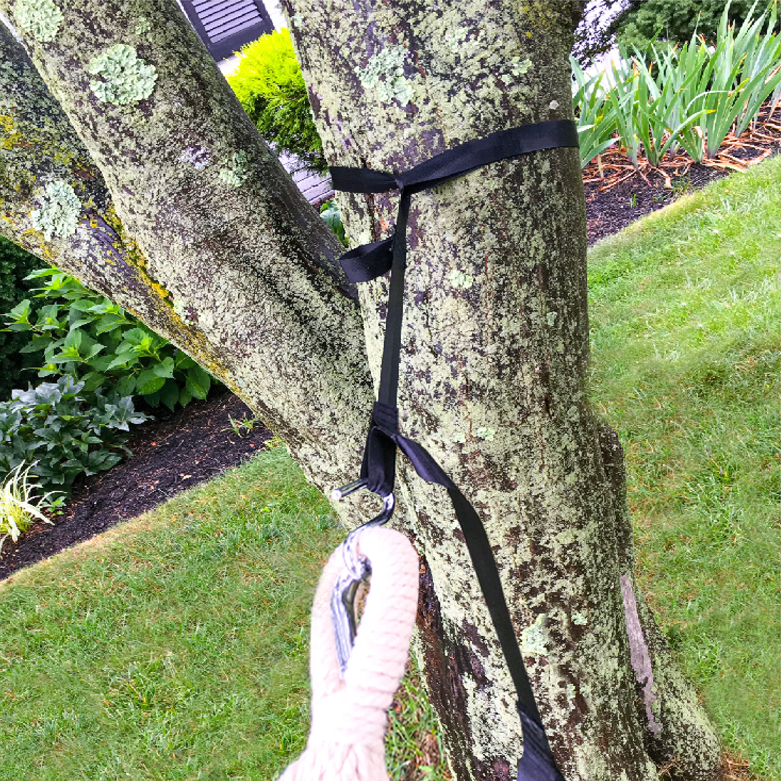 Bliss Hammocks WM-505 Multi-loop Hammock Tree Strap Suspension System, Adjustable Tree Straps & "S" Hooks Included, Black